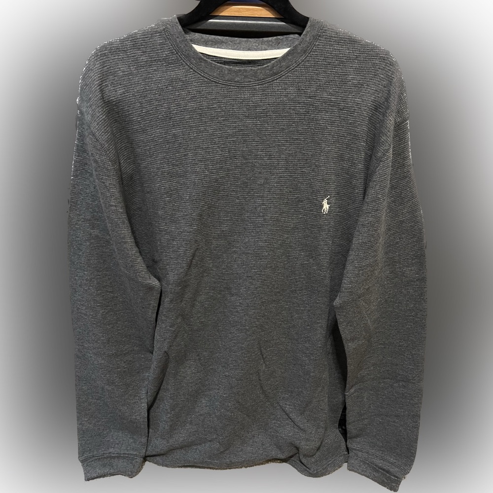 Ralph Lauren Polo Waffle-Knit Round Neck Sleep Shirt